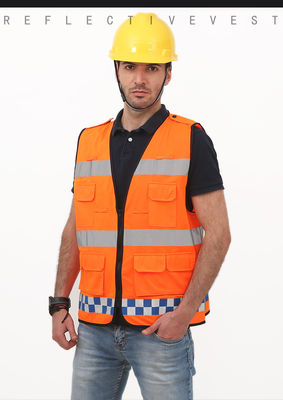 좋은 가격 100%Polyester 근로자 오렌지는 안녕 사려깊은 안전 조끼 방염성을 투자합니다 개인 안전을  위한 Vis 조끼 온라인으로